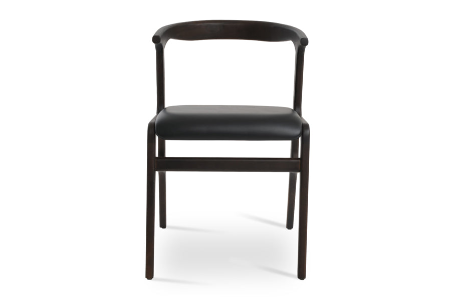 Morelato Arm Dining Chair by SohoConcept, showing front view of arm dining chair.