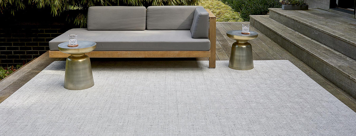 Mosaic Woven Floor Mat by Chilewich, showing mosaic woven floor mat in live shot.