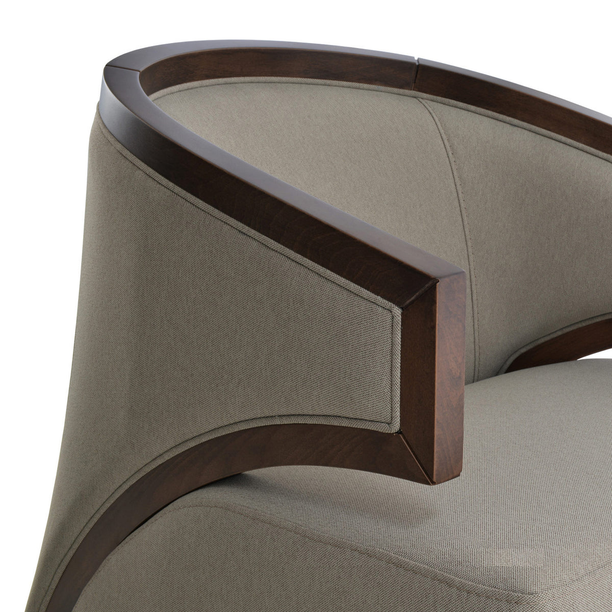 Mostar Arm Chair by SohoConcept, showing closeup view of arm chair.