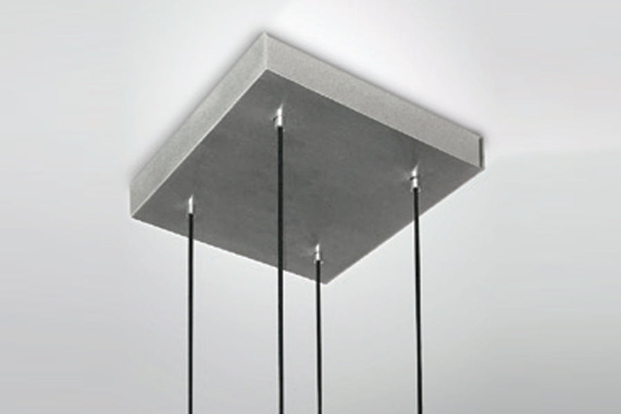 Muto LED Pendant by Cerno, showing muto led pendant canopy in live shot.