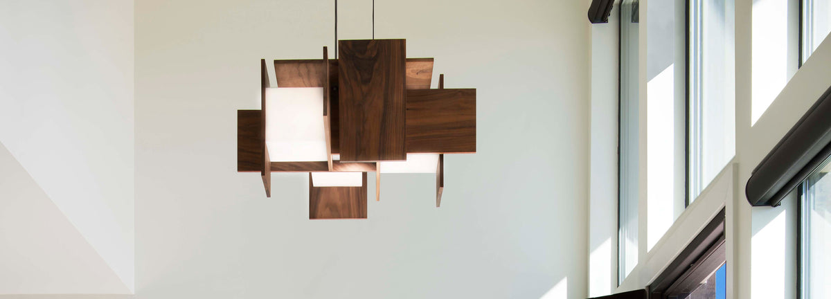 Muto LED Pendant by Cerno, showing muto led pendant in live shot.