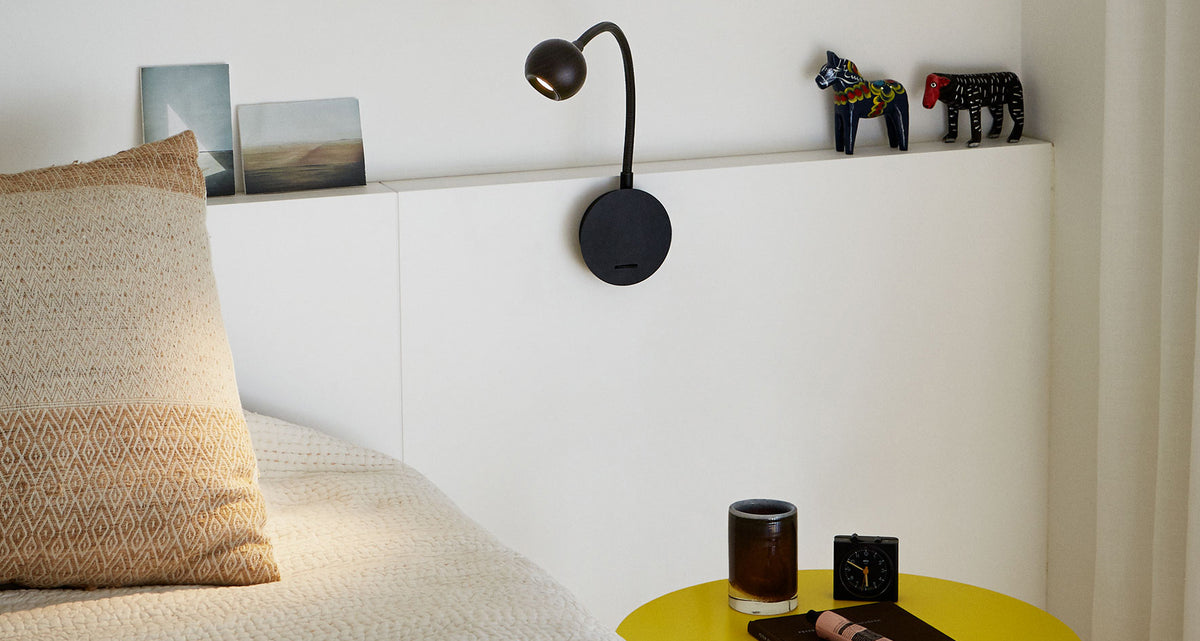 N Ocho Wall Lamp by Marset, showing n ocho wall lamp in live shot.
