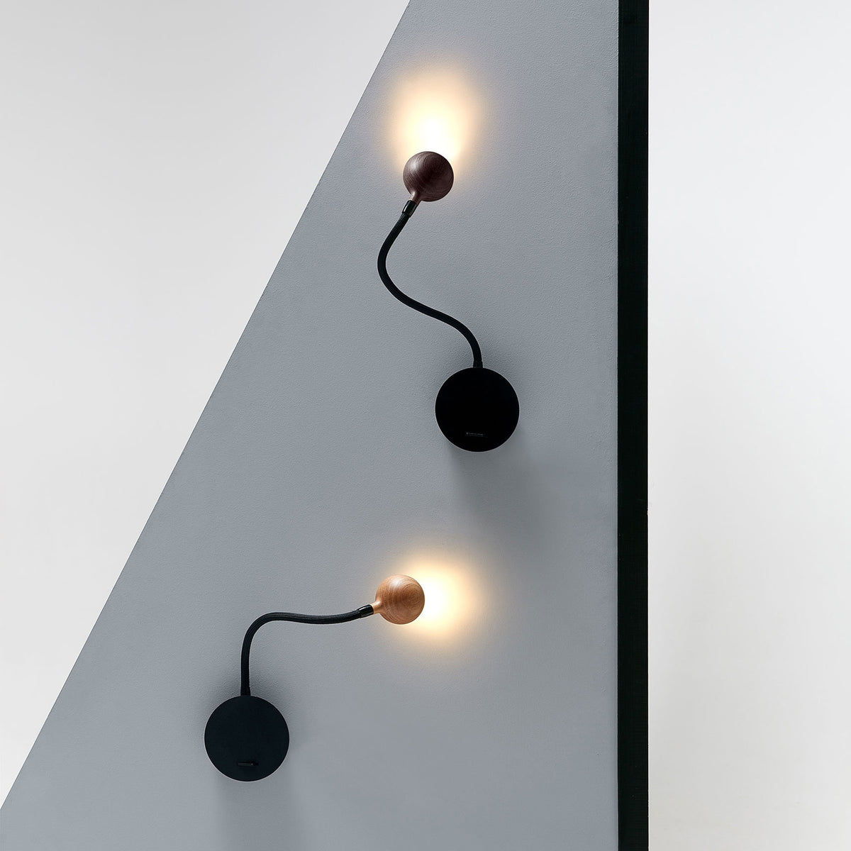 N Ocho Wall Lamp by Marset, showing n ocho wall lamps in live shot.