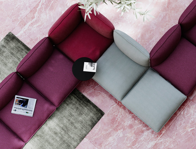 Nakki Lobby Ottoman by Woud, showing nakki lobby ottoman in live shot.