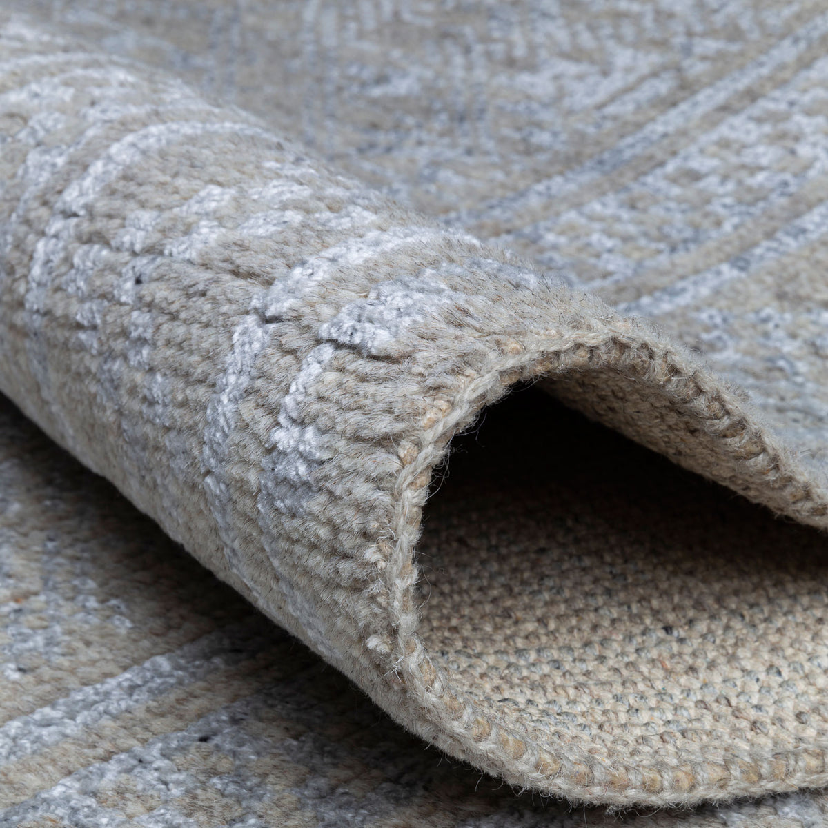 Native 217.001.900 Hand Knotted Rug by Ligne Pure, showing detail view of native 217.001.900 hand knotted rug.