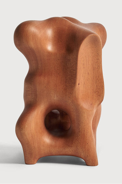 Natural Organic Sculpture by Ethnicraft, showing front view of sculpture.
