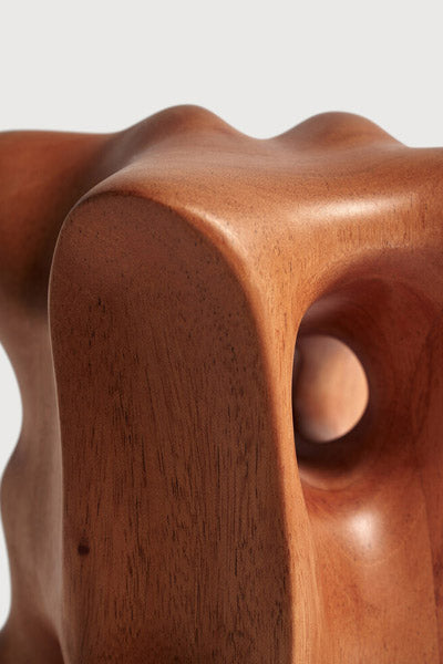 Natural Organic Sculpture by Ethnicraft, showing closeup view of sculpture.