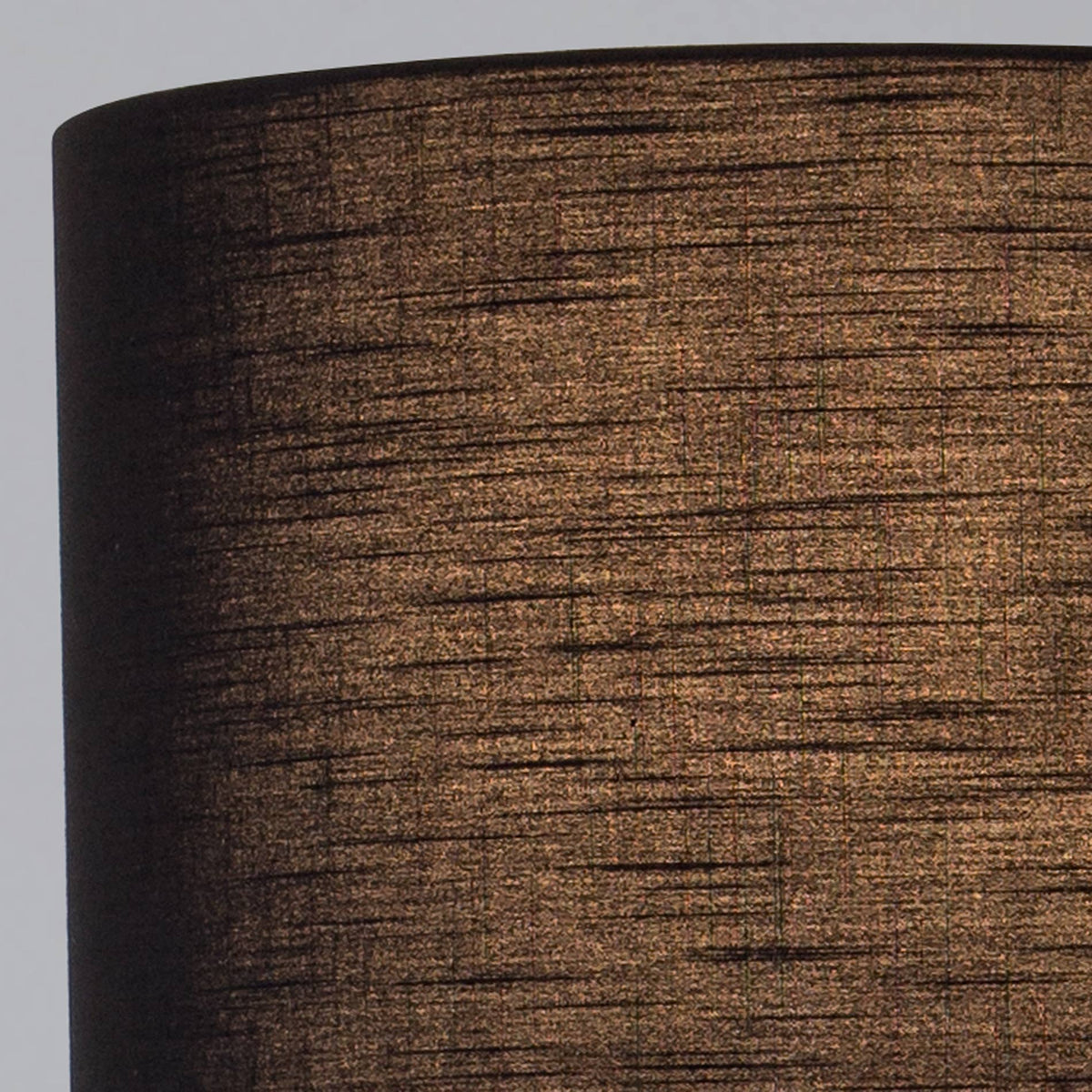 Nauta LED Floor Lamp by Cerno, showing closeup view of nauta led floor lamp in black amaretto shade.