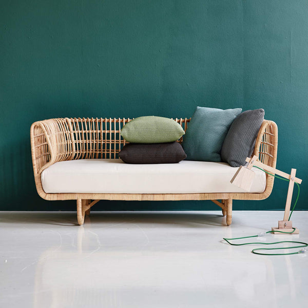 Nest Indoor Sofa by Cane-Line, showing nest indoor sofa in live shot.