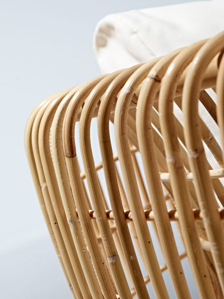Nest Indoor Sofa by Cane-Line, showing closeup view of nest indoor sofa in live shot.