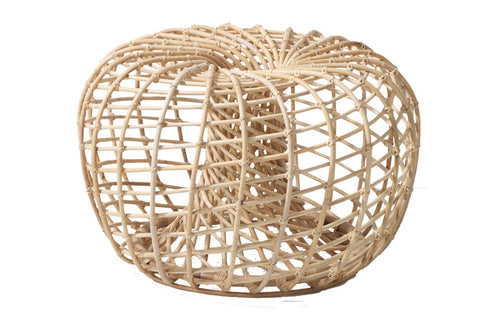 Nest Indoor Footstool by Cane-Line - Small/Natural Rattan.