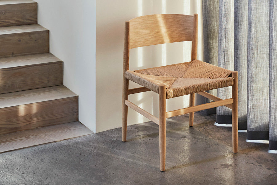 Nestor Chair by Mater, showing nestor chair in live shot.