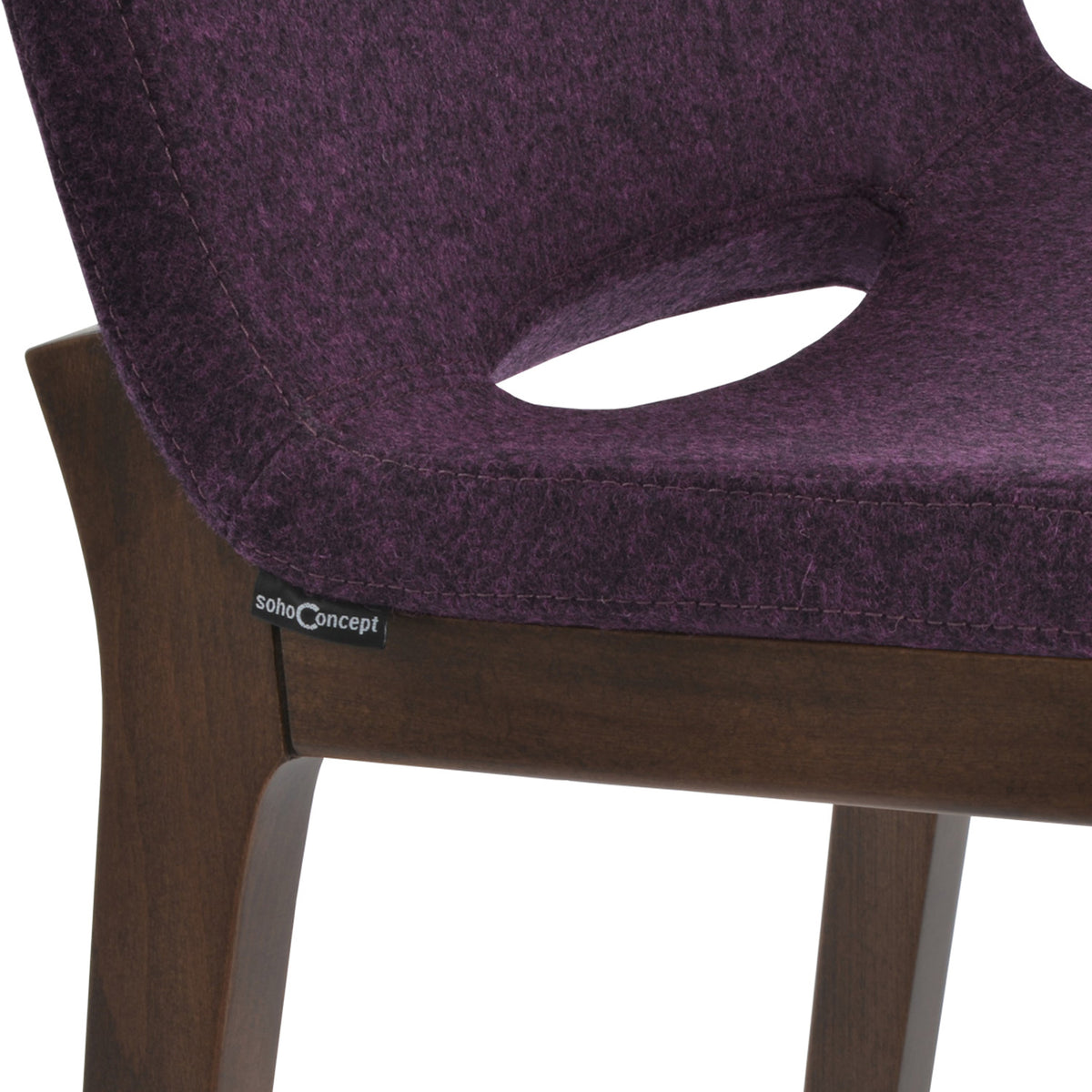 Nevada Wood Chair by SohoConcept, showing closeup view of wood chair.