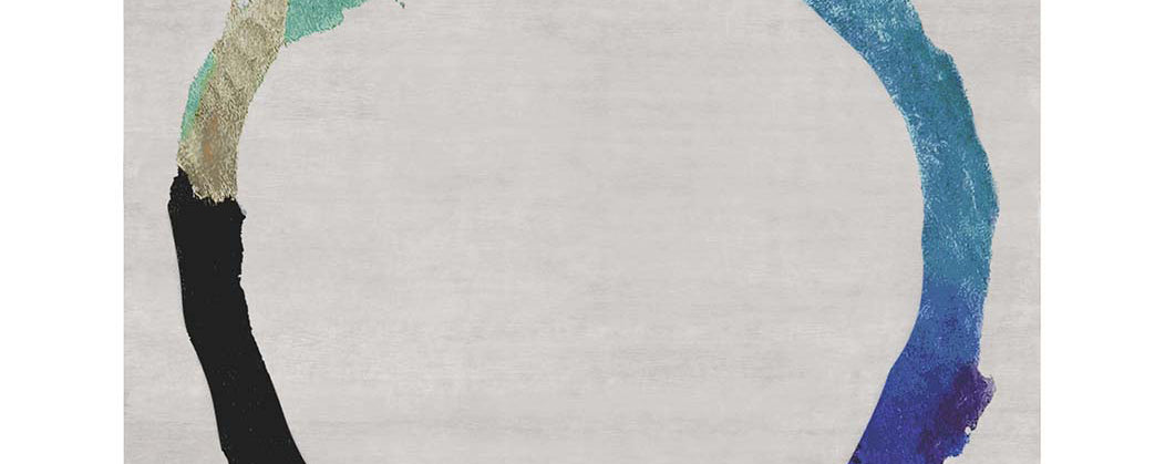 Nevi No 181 NO181 Rug by Second Studio, showing closeup view of nevi no 181 no181 rug by second studio in grey & selections of blue.