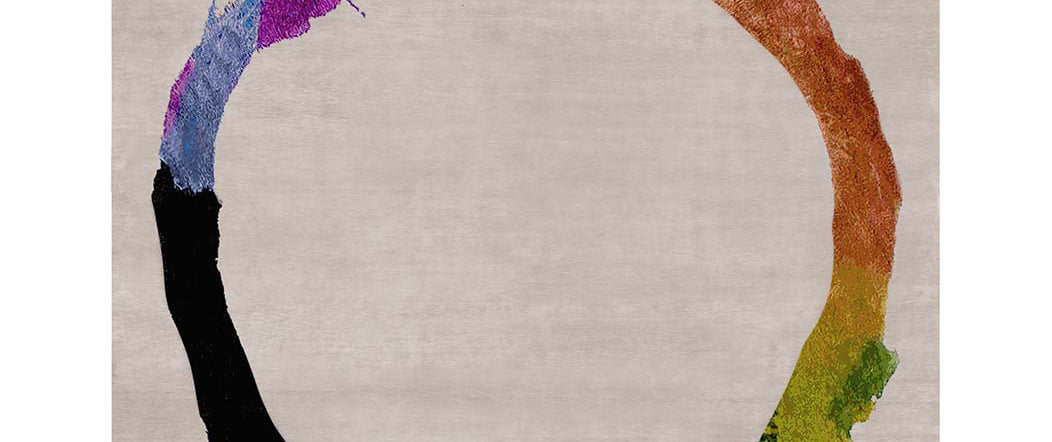 Nevolo No 131 NO131 Rug by Second Studio, showing closeup view of nevolo no 131 no131 rug by second studio in grey & multi colors.
