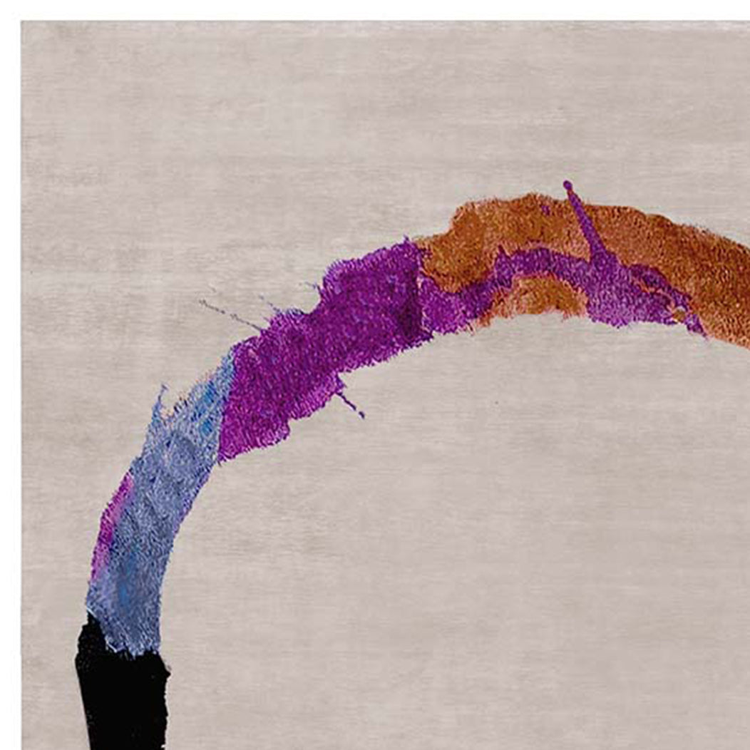 Nevolo No 131 NO131 Rug by Second Studio, showing closeup view of nevolo no 131 no131 rug by second studio in grey & multi colors.