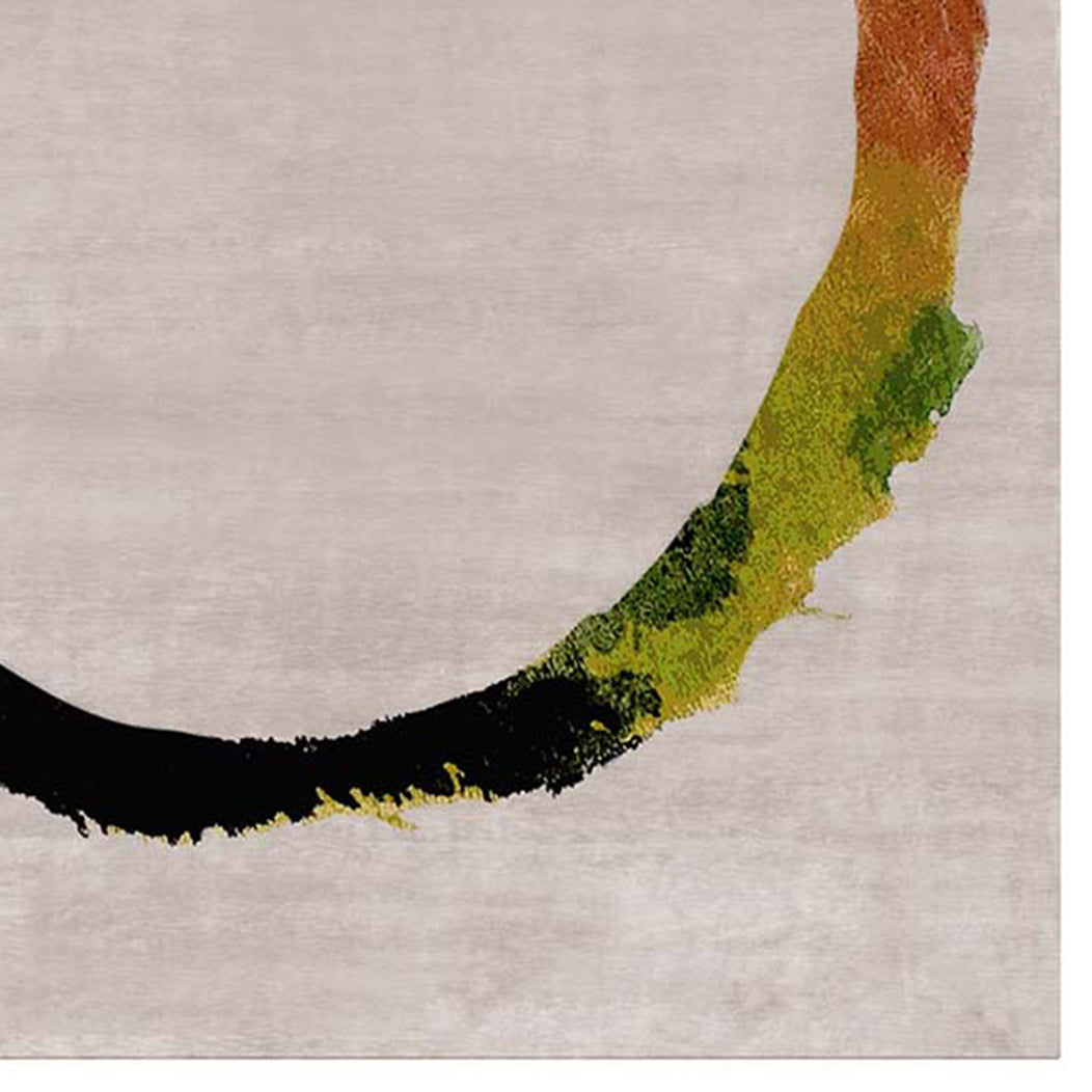 Nevolo No 131 NO131 Rug by Second Studio, showing closeup view of nevolo no 131 no131 rug by second studio in grey & multi colors.