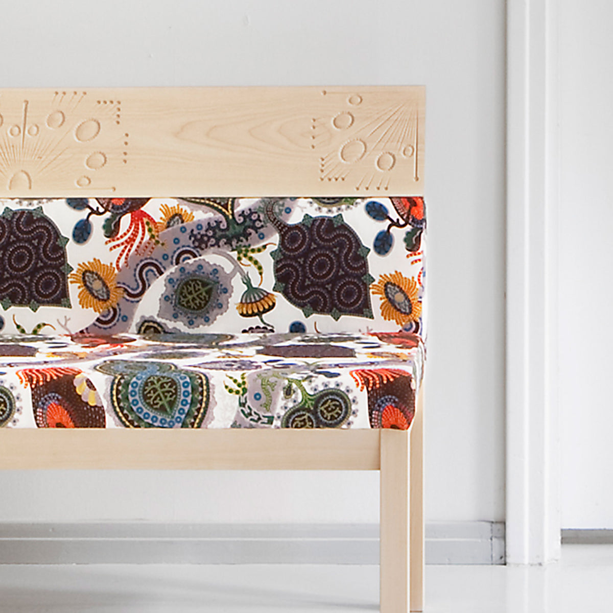 Arte Bloom Sofa by Nikari, showing detail view of arte bloom sofa in live shot.