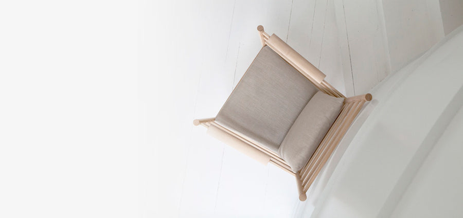 Arte Lounge Chair by Nikari, showing top view of arte lounge chair in live shot.