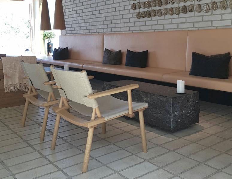 December Lounge Armchair by Nikari, showing december lounge armchairs in live shot.