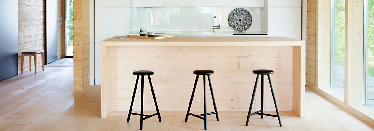 Linea Perch Bar Stool by Nikari, showing linea perch bar stool in live shot.