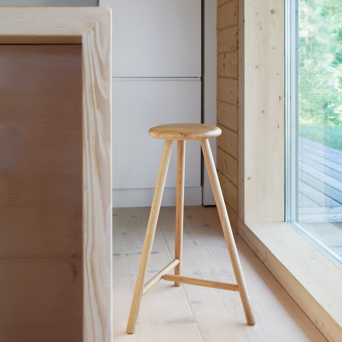 Linea Perch Bar Stool by Nikari, showing linea perch bar stool in live shot.