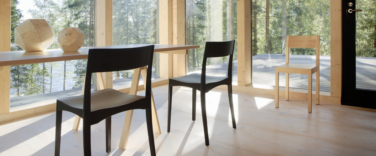 October Light Chair by Nikari, showing october light chair in live shot.