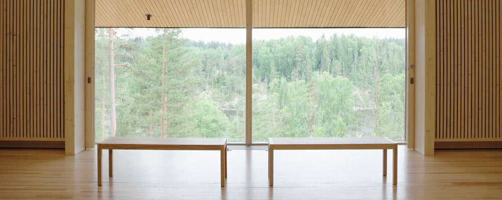Seminar Bench by Nikari, showing seminar benches in live shot.