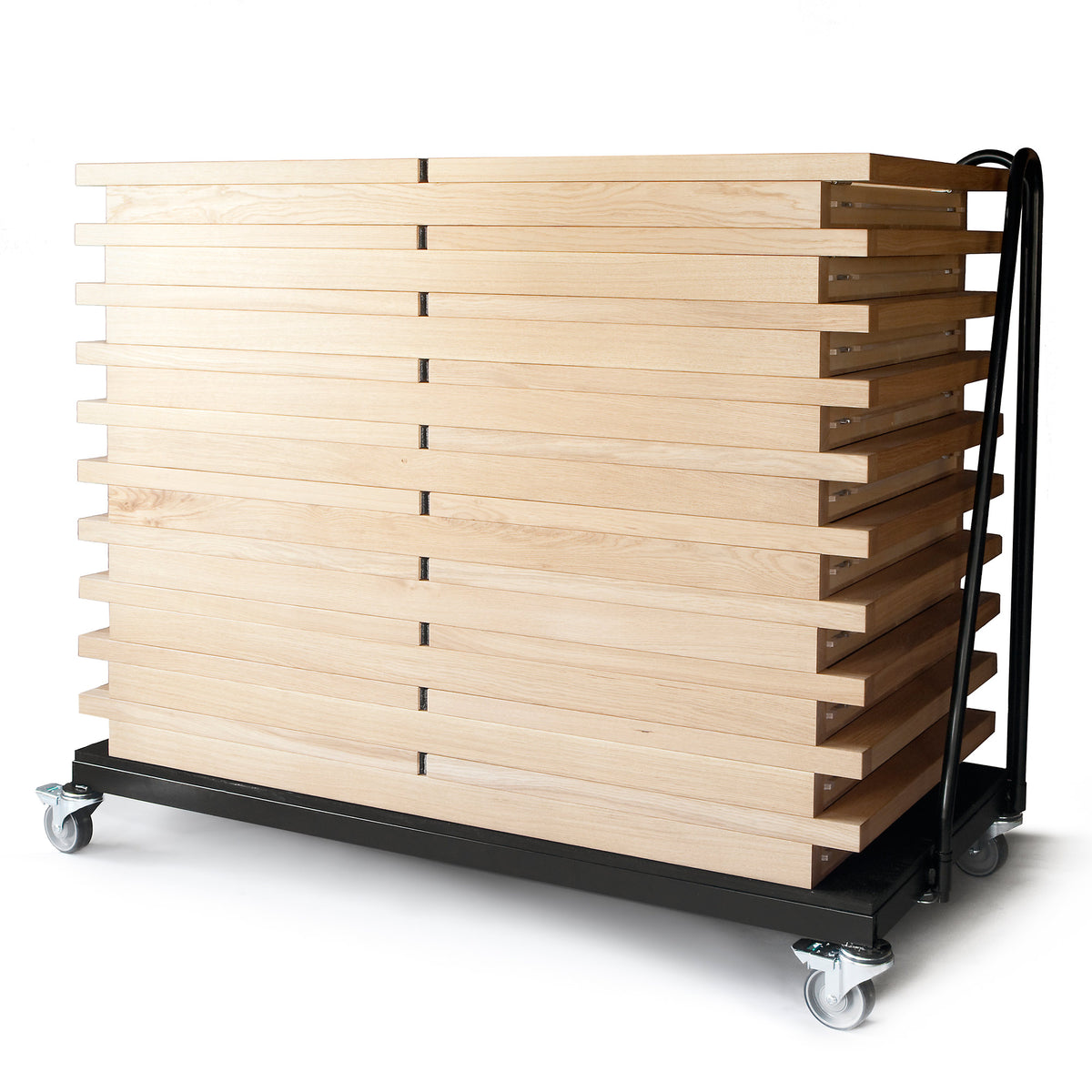 Seminar TJP2 Table With Folding Legs by Nikari, showing folded view of seminar tjp2 table.
