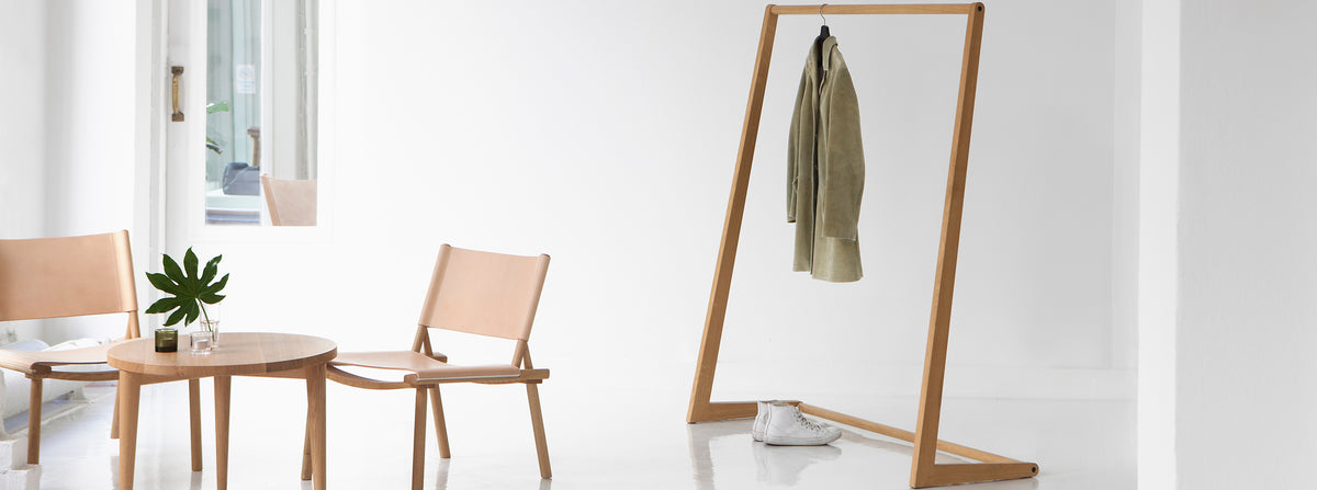 Skandinavia Coat Rack by Nikari, showing skandinavia coat rack with december, janusary table in live shot.