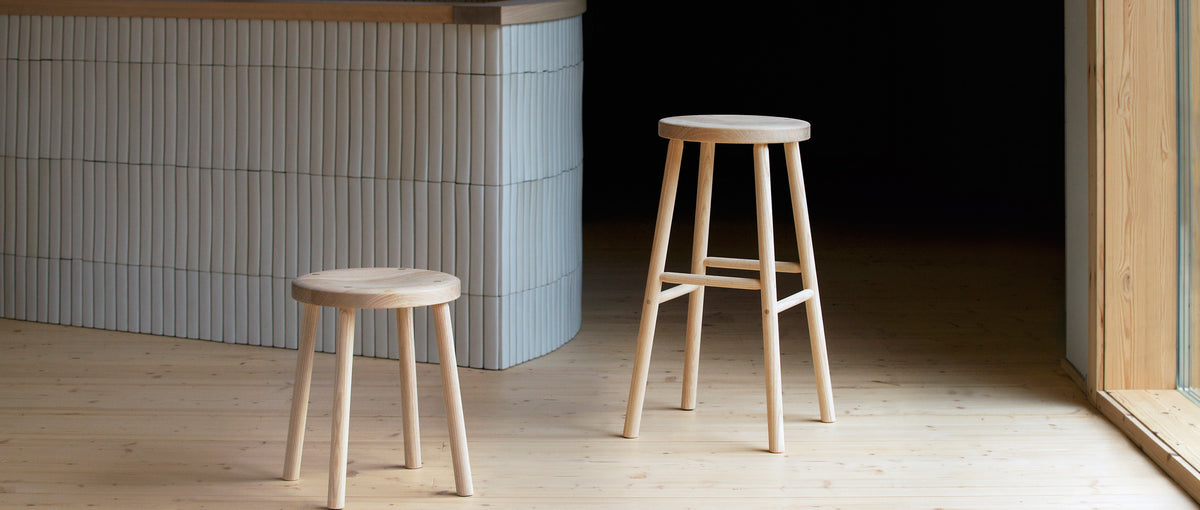 Storia Stool by Nikari, showing storia stool in live shot.