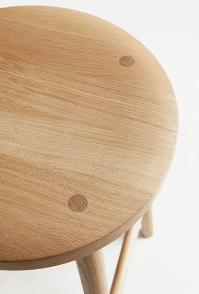 Storia Stool by Nikari, showing detail top view of storia stool in live shot.