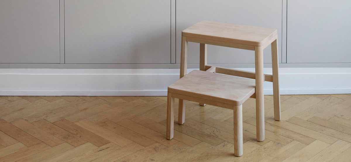 Noboru Step Ladder by Skagerak, showing noboru step ladder in live shot.