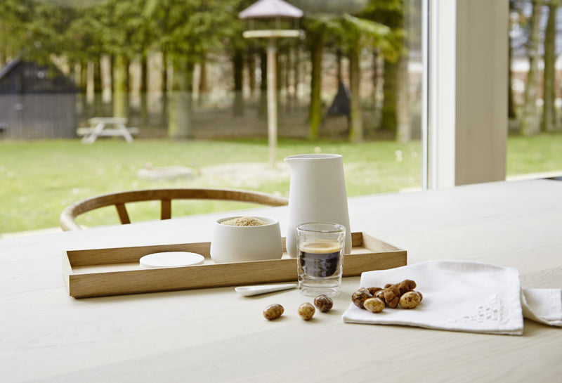 Nomad Tray by Skagerak, showing nomad tray in live shot.