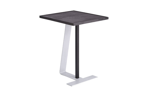 MonoPad Side Table by Noorstad - Black Oak/Blasted Aluminium.