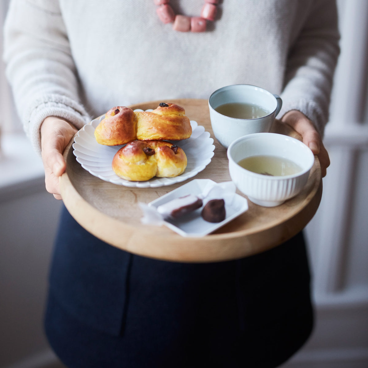 Nordic Tray by Skagerak, showing nordic tray in live shot.