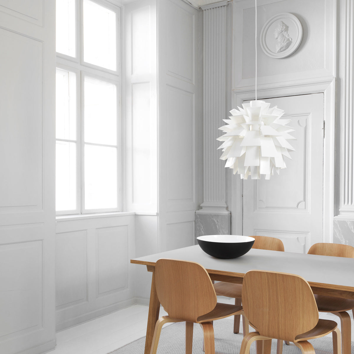 Norm Pendant Lamp by Normann Copenhagen, showing norm pendant lamp in live shot.