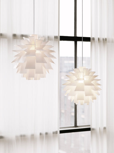 Norm Pendant Lamp by Normann Copenhagen, showing norm pendant lamps in live shot.