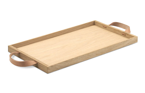 Norr Tray by Skagerak - Natural Oak Wood/Leather.