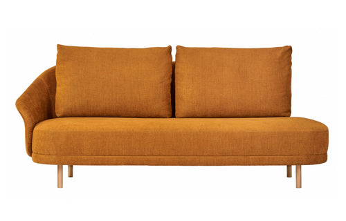 New Wave Open End Left Armrest Sofa by Norr11 - Cat 1 Upholstery, Natural Oak Legs.