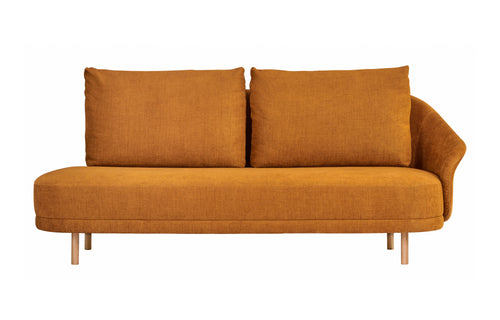 New Wave Open End Right Armrest Sofa by Norr11 - Cat 1 Upholstery, Natural Oak Legs.