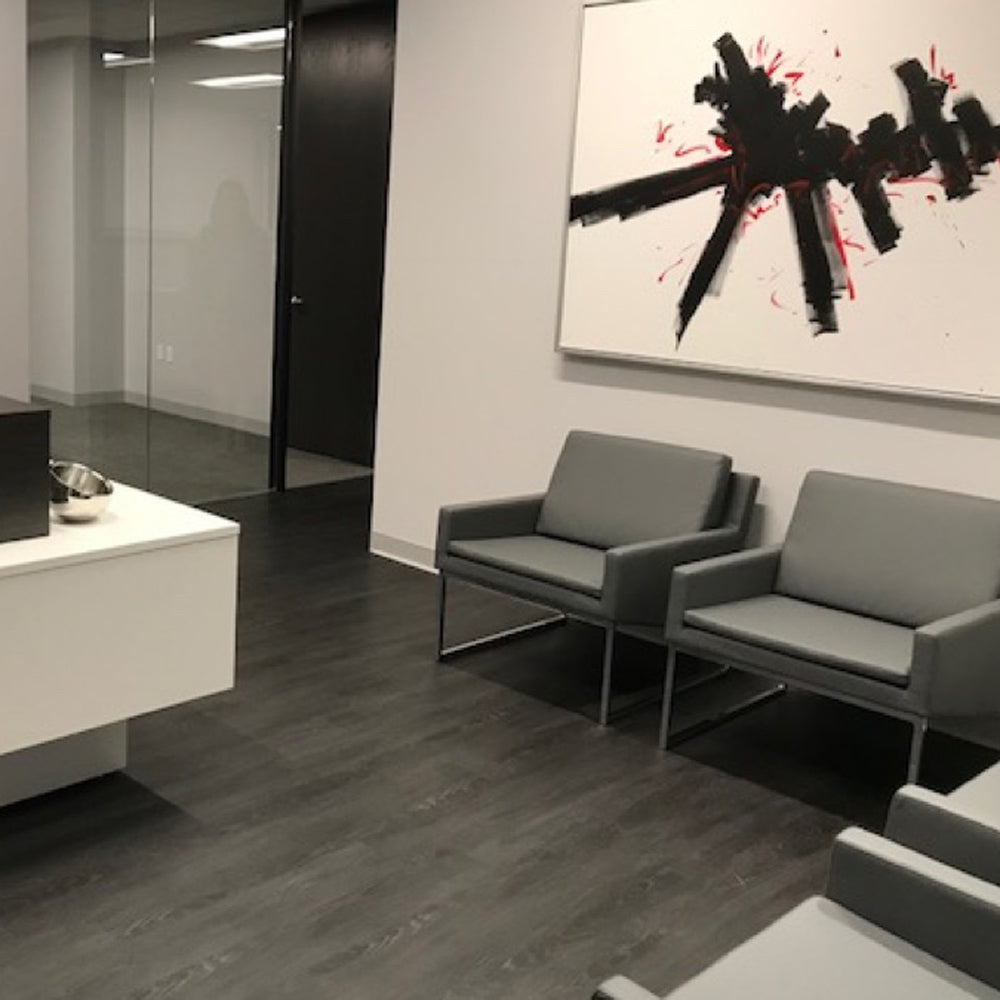 Nova Sled Armchair by SohoConcept, showing two nova sled armchairs in live shot.