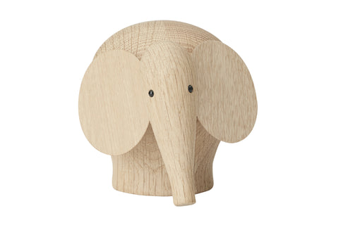 Nunu Elephant by Woud - Small, Solid Oak With Matt Clear Lacquer