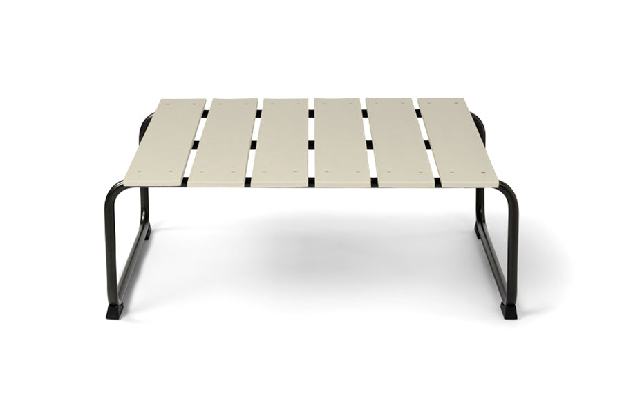 Ocean Lounge Table by Mater, showing front view of ocean lounge table in sand plastic top.