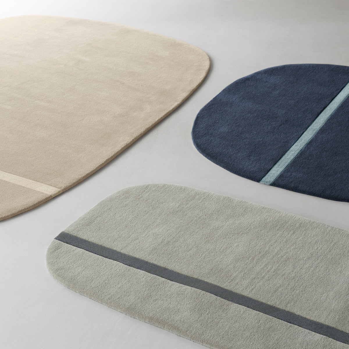 Oona Rug by Normann Copenhagen, showing closeup view of oona rugs in live shot.