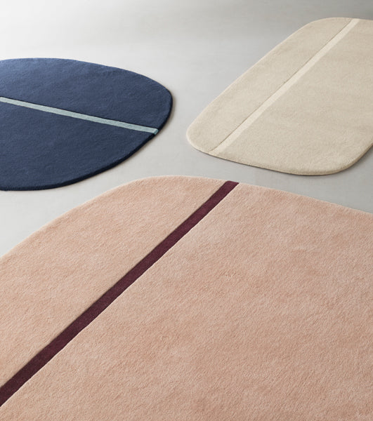 Oona Rug by Normann Copenhagen, showing closeup view of oona rugs in live shot.