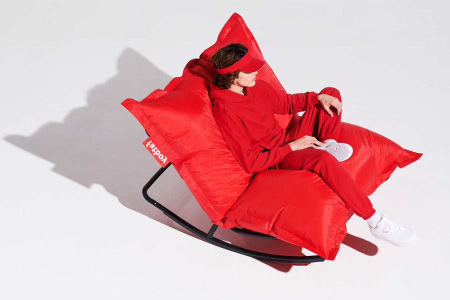 Original Slim Bean Bag by Fatboy, showing original slim bean bag in live shot.