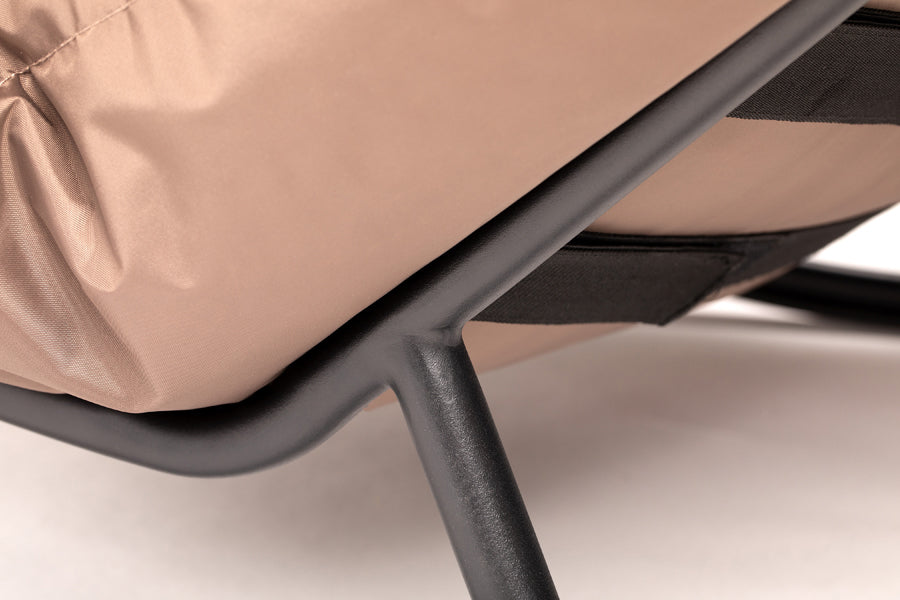 Original Slim Bean Bag by Fatboy, showing closeup view of original slim bean bag in live shot.