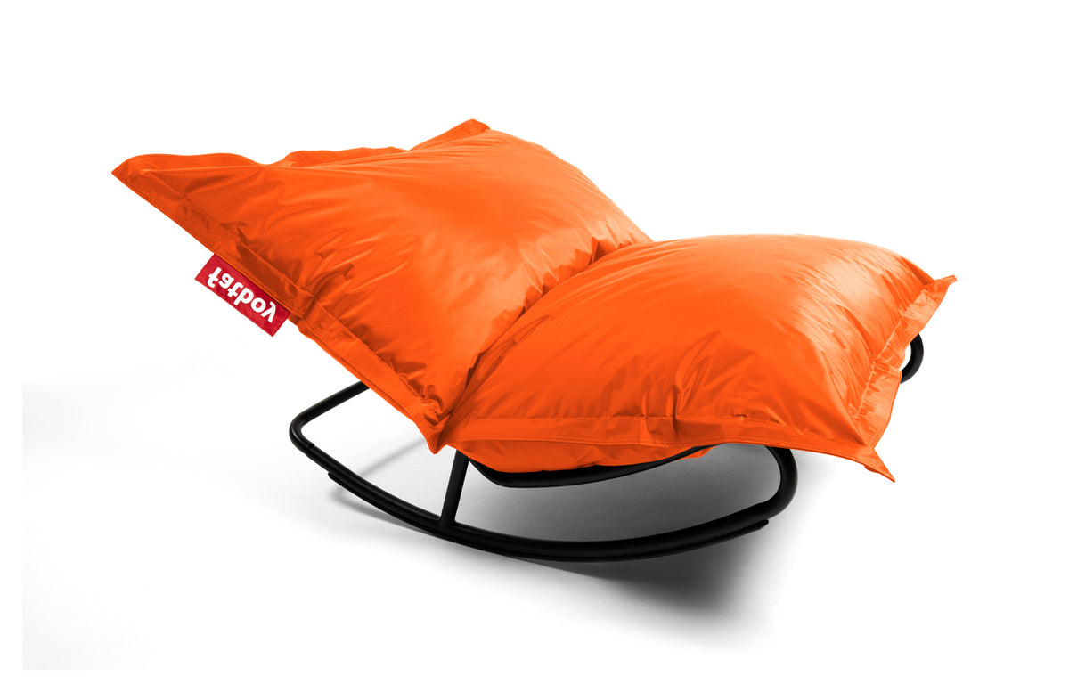 Original Slim Bean Bag by Fatboy - Orange Nylon Fabric + Rocker.