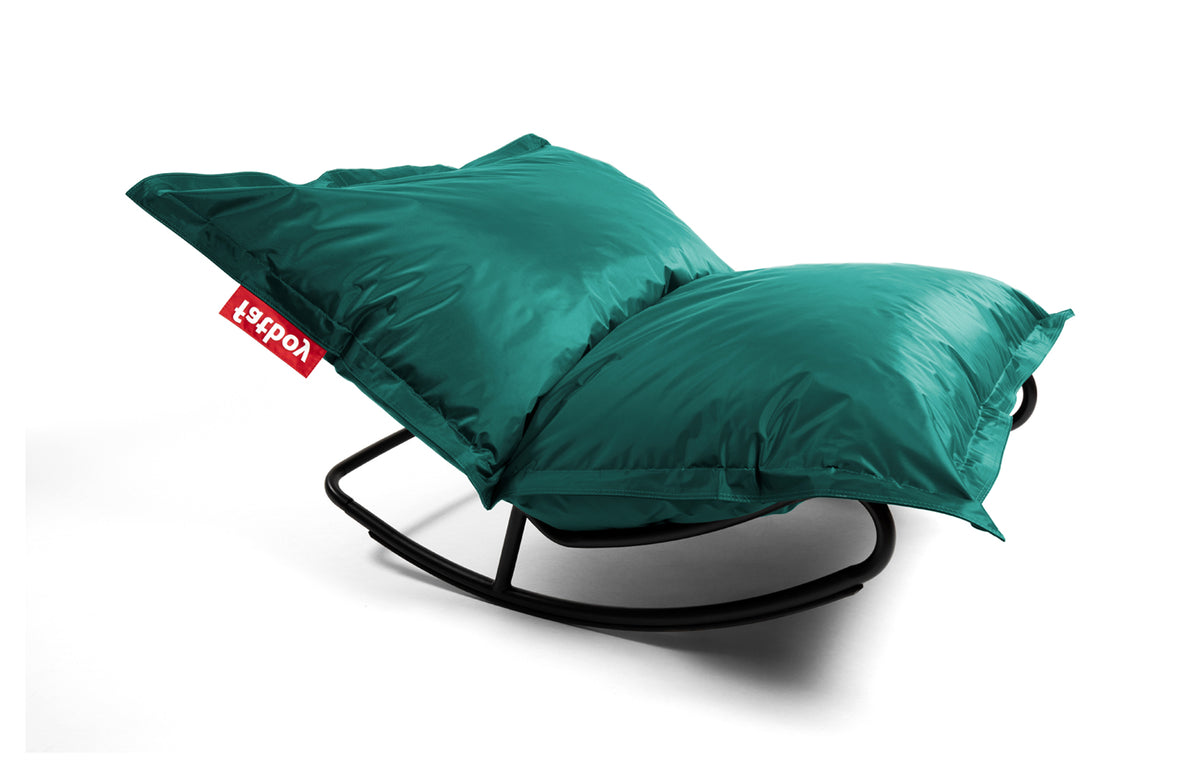 Original Slim Bean Bag by Fatboy - Turquoise Nylon Fabric + Rocker.